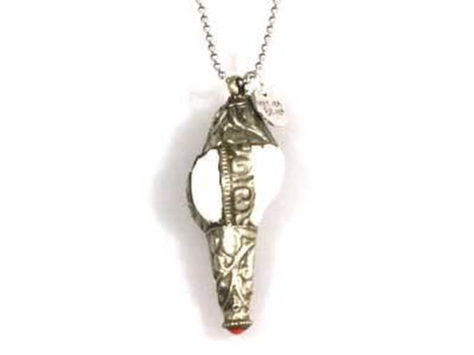 Heaven Eleven - RVS ballchain met schelp