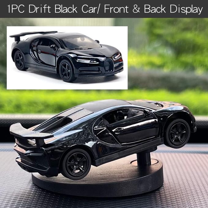 Auto Dashboard Drifting Ornament Draaibaar Drifting Auto Model Decor Antislip Basis Auto Interieur Decoratie Cadeau Voor Auto Liefhebbers yellow