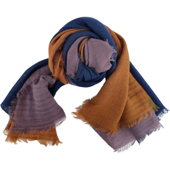 Gaynor Bongard Blauwe/beige sjaals