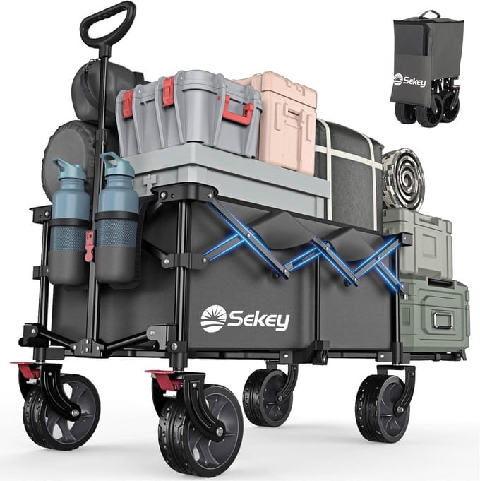 Bolderkar Opvouwbaar Luchtbanden - Strandwagen - Bolderwagen - Kinderwagen