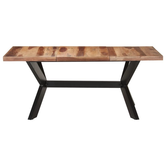 vidaXL - Eettafel - 180x90x75 - cm - massief - hout - met - honingkleurige - afwerking