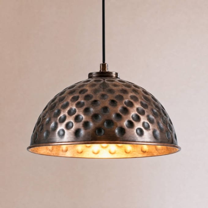 Opviq Hanglamp ECHO, koperkleurig, Ø 26 cm, metaal, E27