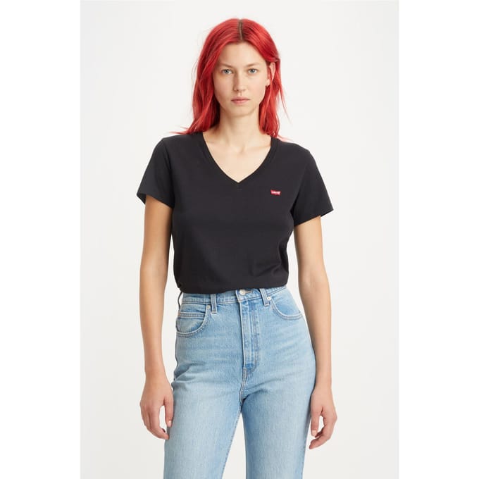Levi's Perfect V-neck Tee Black Taglia: S | Maglie Sportivi Outlet | Donna | Nero