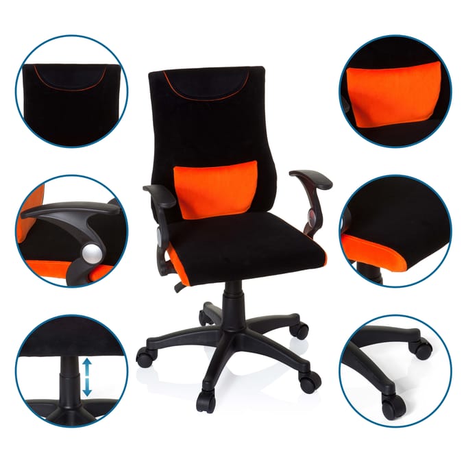 hjh office Kiddy Pro AL - Bureaustoel - Kinder - Oranje