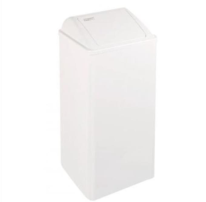 Mediclinics | Afvalbak | Gesloten | Wit | Inhoud: 80 liter