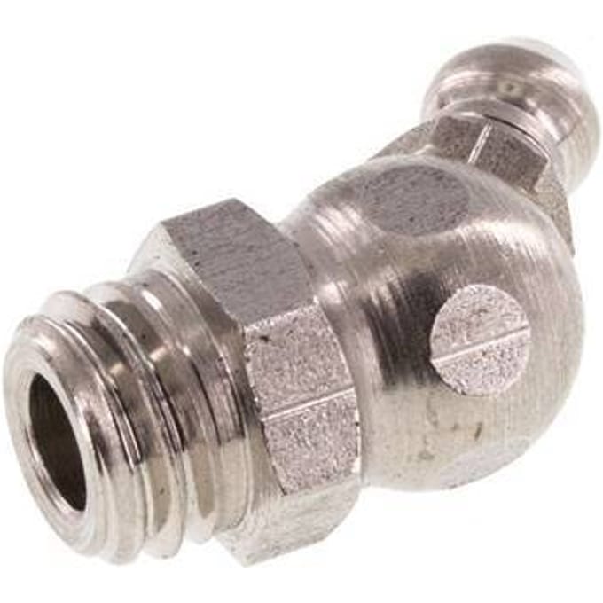 45° Haakse Smeernippel RVS M10x1.5 DIN 71412
