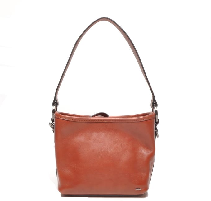 Berba | Icons | Schoudertas | Bucketbag | Dames | Donker Cognac | Leer