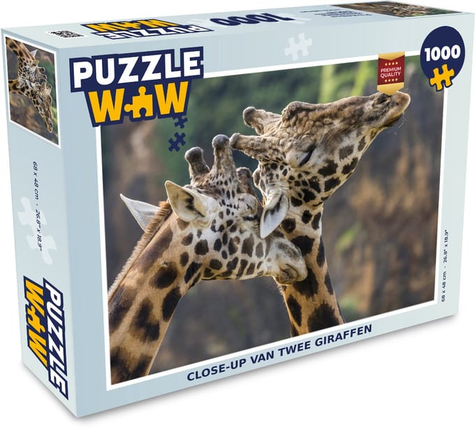 Puzzel Close-up van twee giraffen - Legpuzzel - Puzzel 1000 stukjes volwassenen
