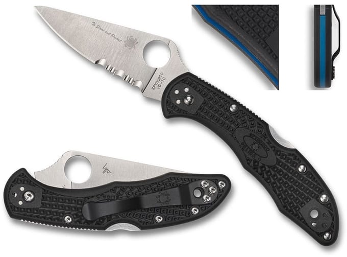 Spyderco Zakmes Delica 4 Thin Blue Line Black VG-10 CE