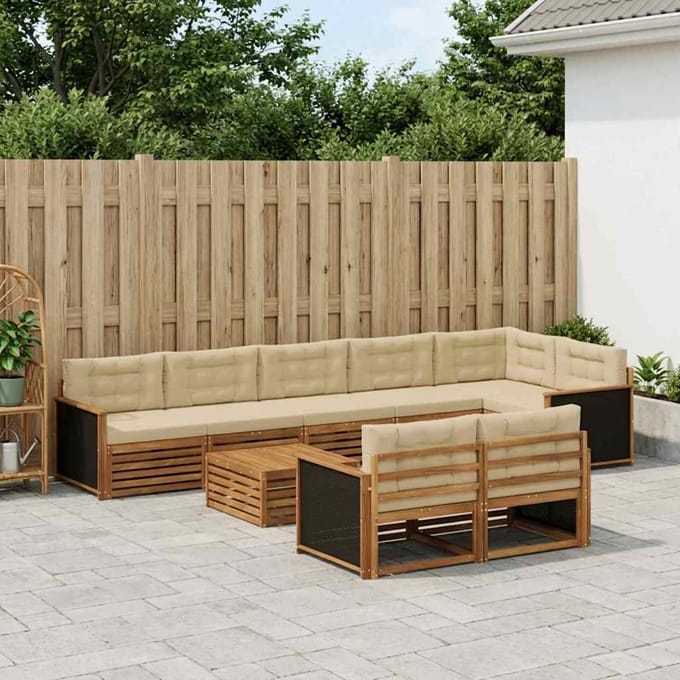 vidaXL - Buiten - bank - set - 9 - st