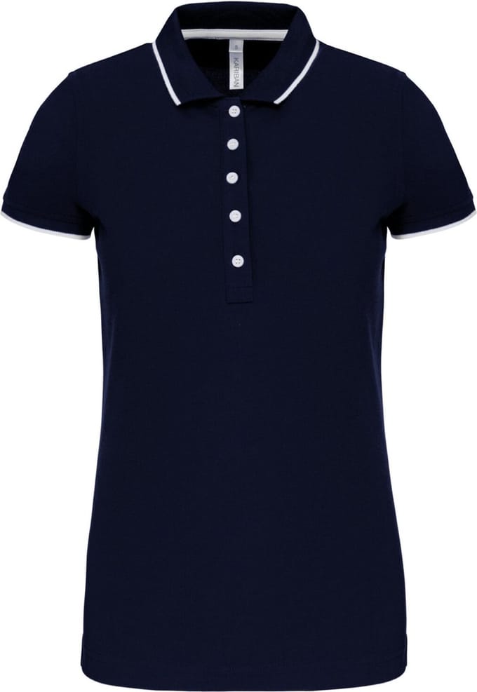 Kariban Damespolo korte mouwen K252 - Navy / White / Red - S