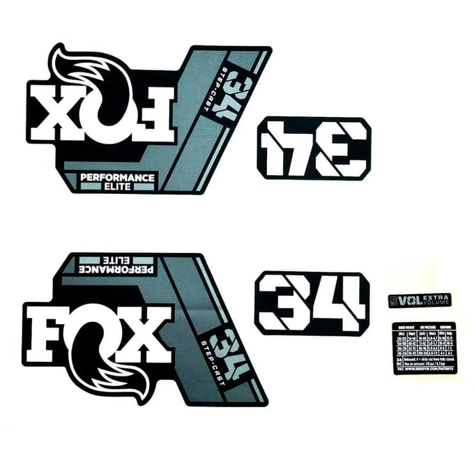 Decalset Fox 2022, 34 SC, P-SE, Logo, Fork