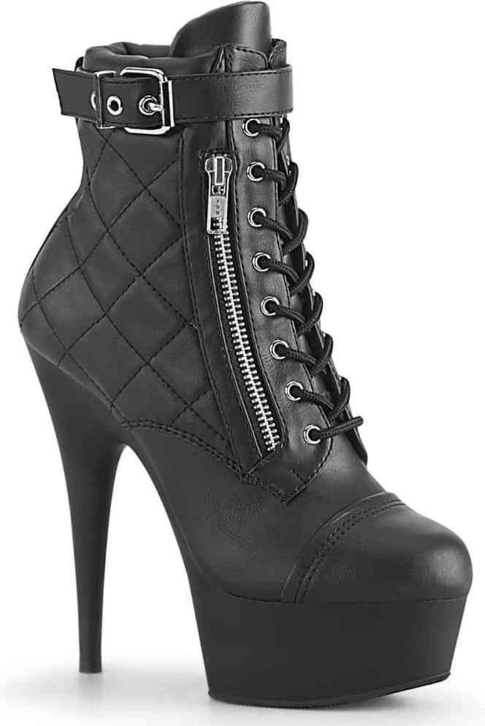Pleaser - DELIGHT60005 Plateau Laarzen - US 8 - 38 Shoes - Zwart