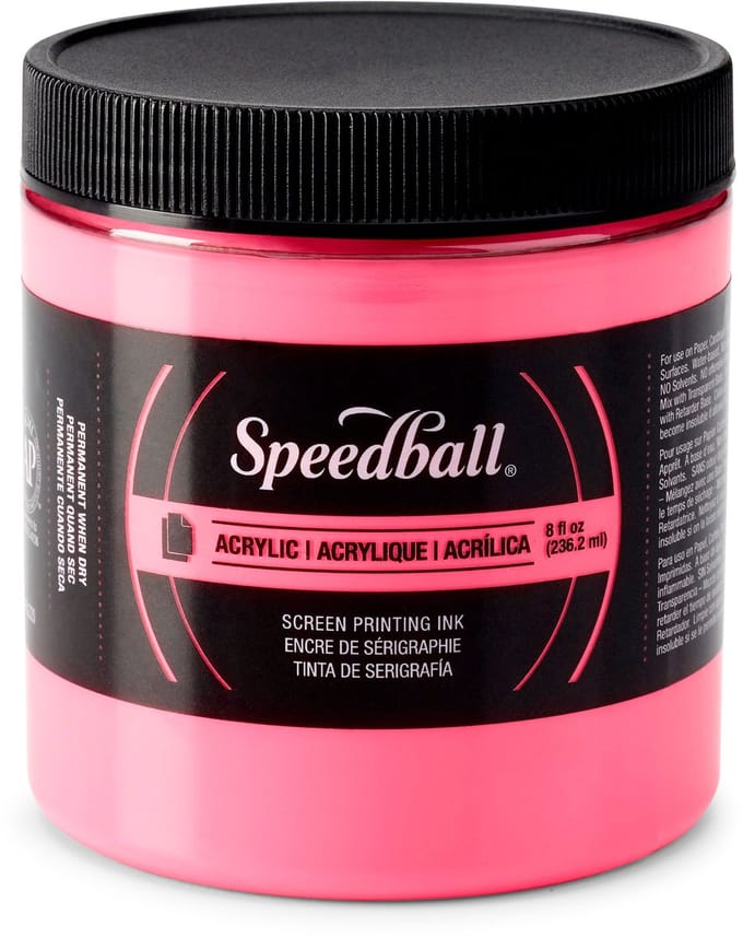 Acrylic ink fluo hot pink screen printing - Speedball
