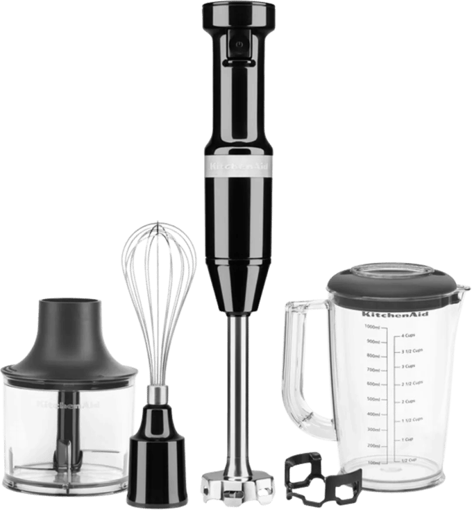KitchenAid 5KHBV83EOB Staafmixer - 180 W - Onyx Zwart - Inclusief Accessoires