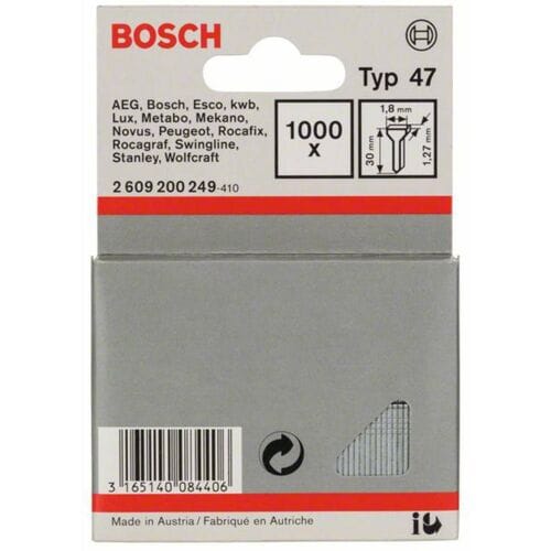 Bosch Accessories 2609200249 Nagels voor tacker Type 47 Afmeting, lengte 30 mm 1000 stuk(s)