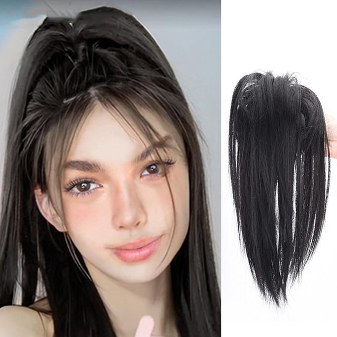 Perruque synthétique queue de cheval à griffes, Extensions longues, faux postiche pour femmes gray