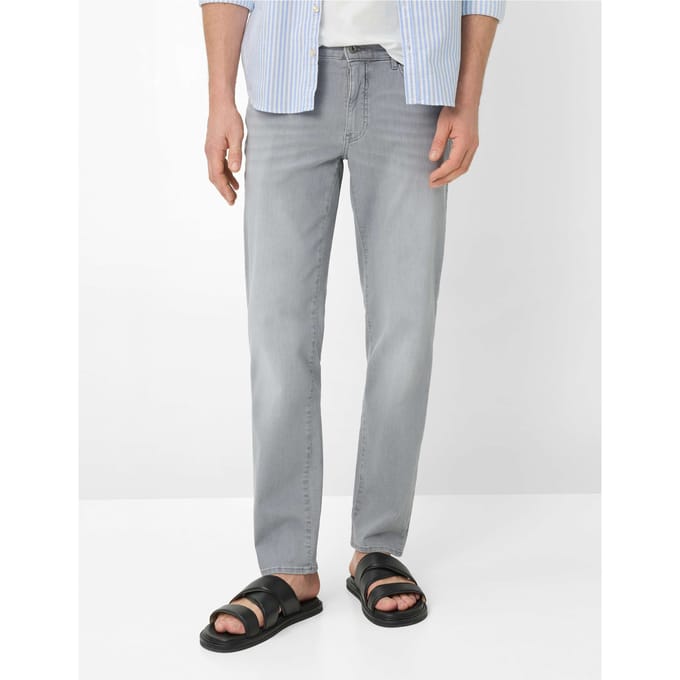 Brax Heren Jeans  Style CADIZ SMOKE GREY USED, denim mediumgrijs, maat 36/30