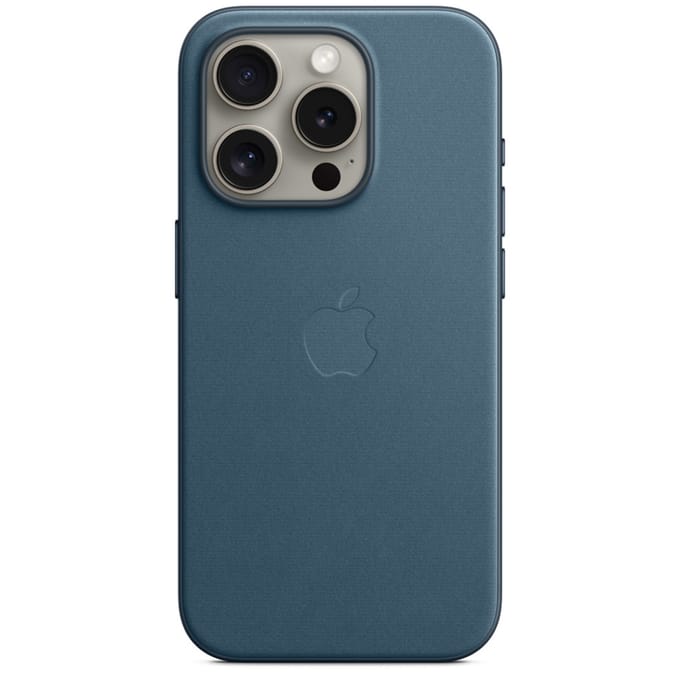 FineWoven Backcover MagSafe voor de Apple iPhone 15 Pro - Pacific Blue