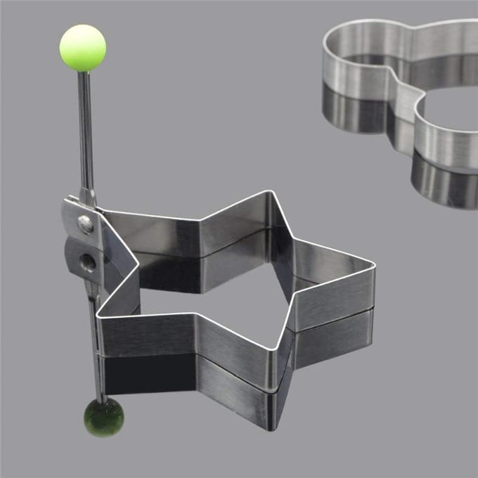 5 stuks Eivorm Ring RVS Rond/Hart/Bloem/Vijfpuntige Ster en Mickey Mouse Vormige Eivorm Ring Keukengerei
