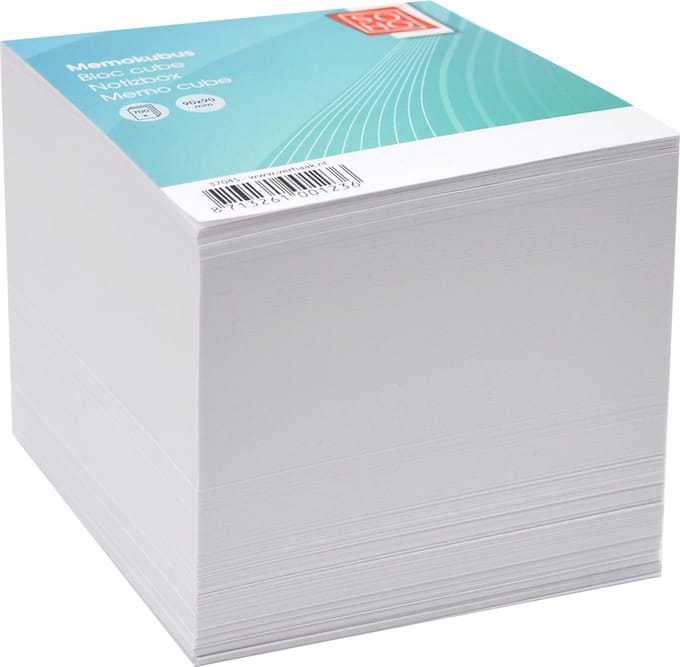 SOHO Memokubus–vulling – Kubusvulling met wit papier – 700 vellen – 9 x 9 cm