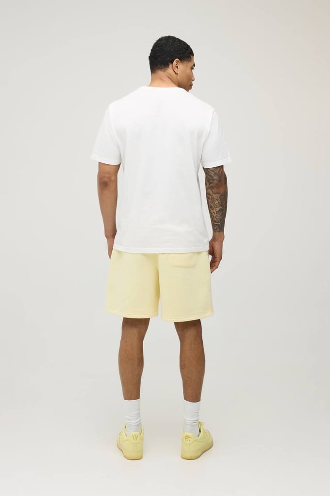 Baggy Fit M Star Jersey Short | Yellow | Size Small