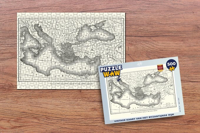 Puzzel Vintage - Geschiedenis -Landkaart - Legpuzzel - Puzzel 500 stukjes
