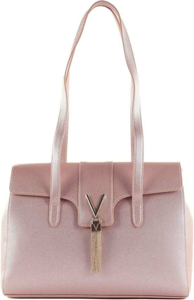 VALENTINO Schoudertas Divina Satchel Rosa Metallizato Roze