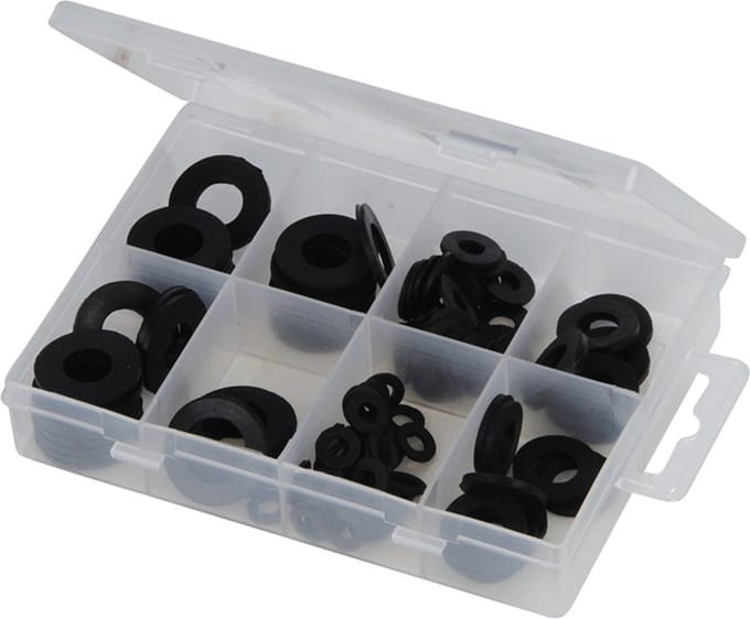 Rubberen sluitring assortiment - 120-delig - 961227