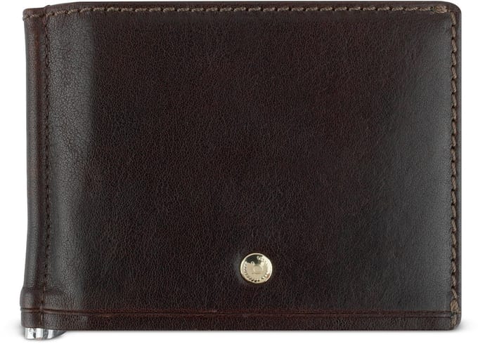bugatti geldclip kaarthoes Neaples Wallet + Dollarclip Brown donkerbruin