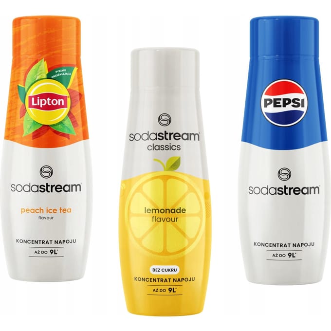 Sodastream Serie - Zestaw 3 Concentrates - Lipton Ice Tea Perzik - Passievrucht - Grapefruit