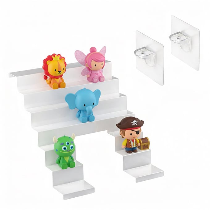 Rek - wit - 34x28x35 cm - met vakken - voor figuren