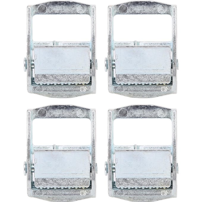 4 Stuks Gesp van Zinklegering voor Zware Sjorbanden Vrachtriem Vaste Spanner Ratelgesp(25 mm ) white