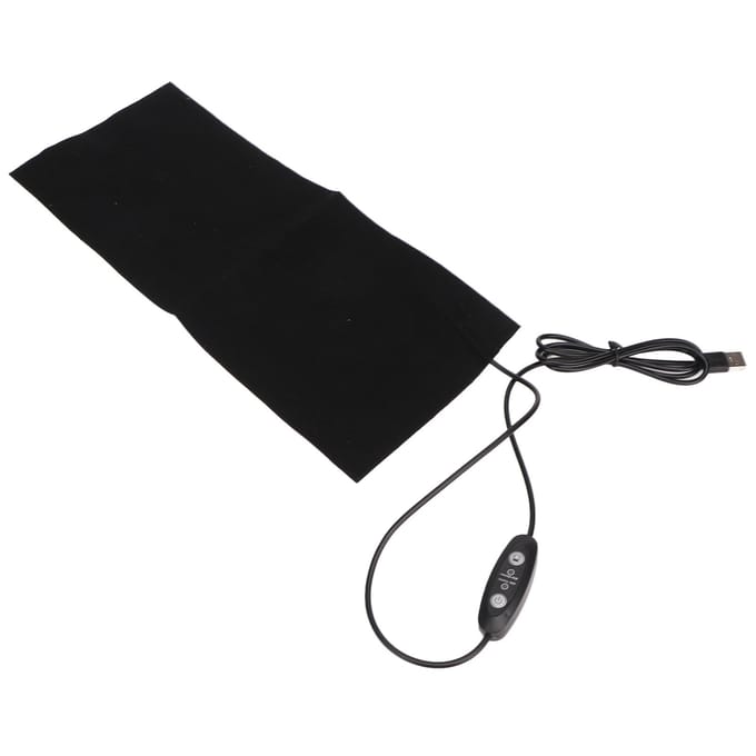 USB Verwarmingskussen 9W 5V 2A Verstelbaar 5 Standen Vibratie Massage Wasbaar Opvouwbaar Elektrische Doek black