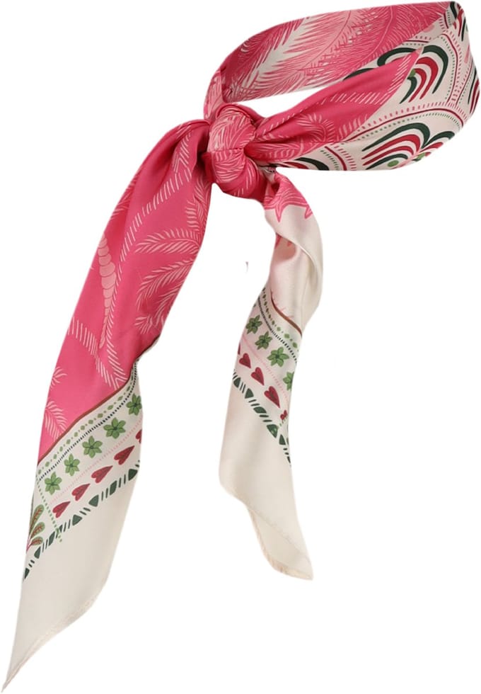Sarlini Dames Bandana Neksjaal Dun Roze - Maat One size