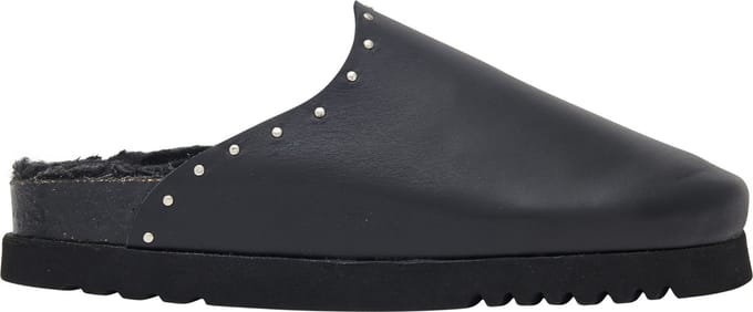 Scholl Klomp Fae Studs Leer Vrouwen - Zwart
