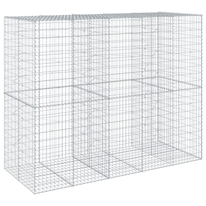 vidaXL - Schanskorf - 250x100x200 - cm - gegalvaniseerd - ijzer - zilverkleurig