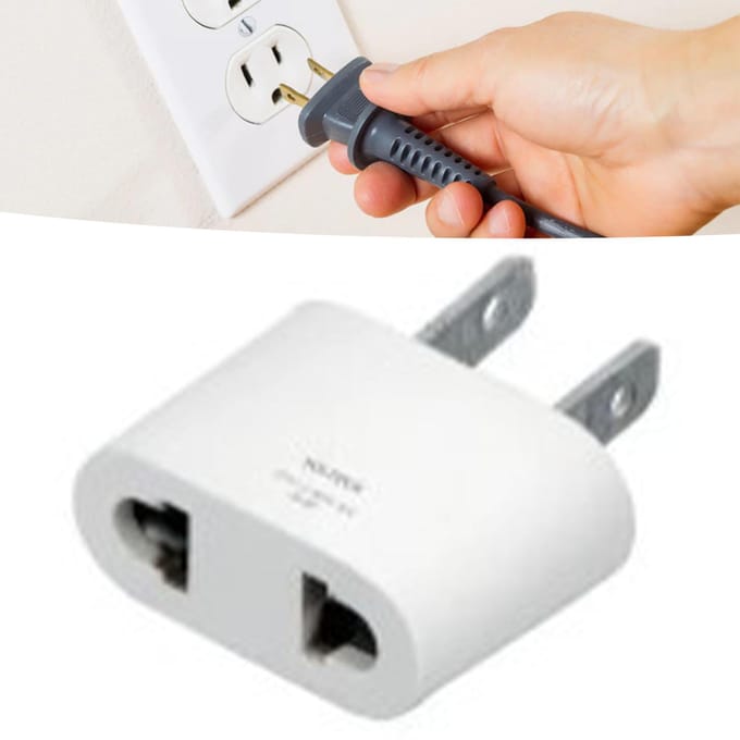 10 Pièces Adaptateur de Prise 125- 10A 1000W Blanc Convertisseur d'Alimentation Universel de Voyage white