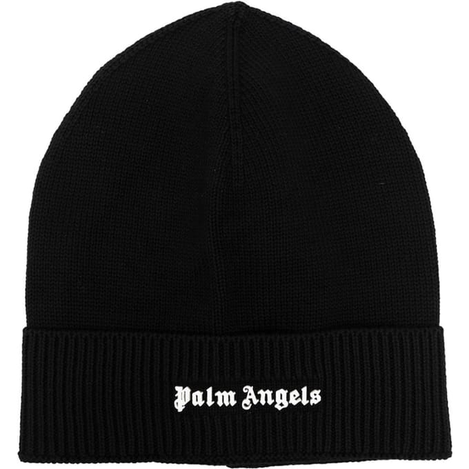 Palm Angels klassieke logo zwarte muts
