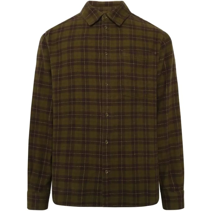Geruit overhemd met lange mouwen KnowledgeCotton Apparel Loose GOTS/Vegan