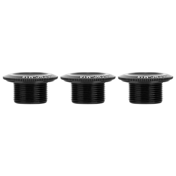 3 Stuks 18mm Aluminiumlegering Fietsas As Schroef Moer Accessoire Fiets Crankdeksel(zwart) gray