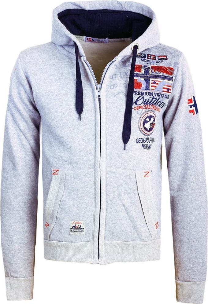 Geographical Norway Vest Capuchon Grijs Gotham - S