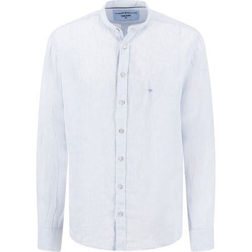 Fynch-Hatton Overhemd Fine Striped Linnen Stand-Up Collar Summer Breeze / male
