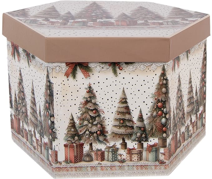 Clayre & Eef Kerstbal Set van 14 Overig 8x8x8 cm Wit Kunststof Kerstballen