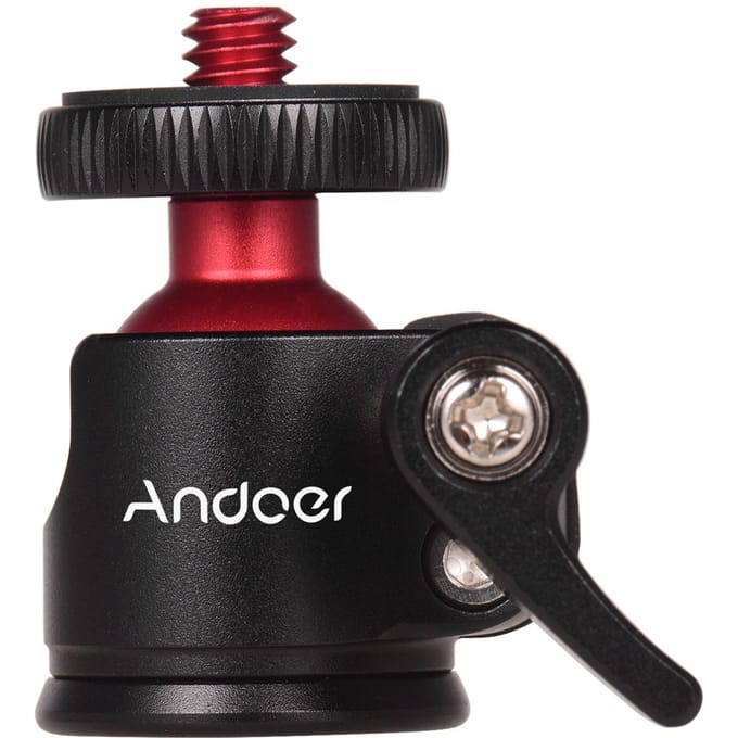 Mini-statiefkogelkop 360 graden draaibaar voor DSLR-camera black