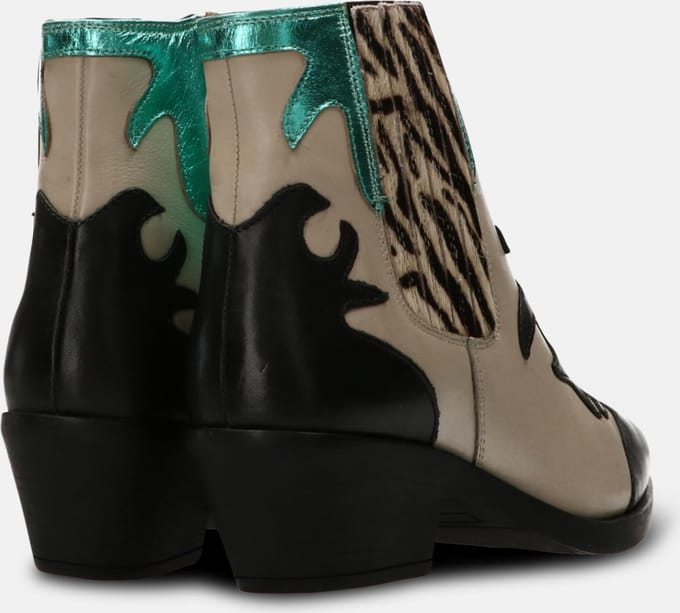 Maruti - Tessy Cowboylaarzen Aqua - Black - Offwhite - Aqua - Zebr - 39