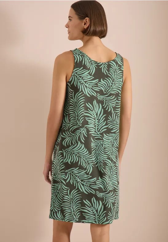 Knielange jersey jurk met print