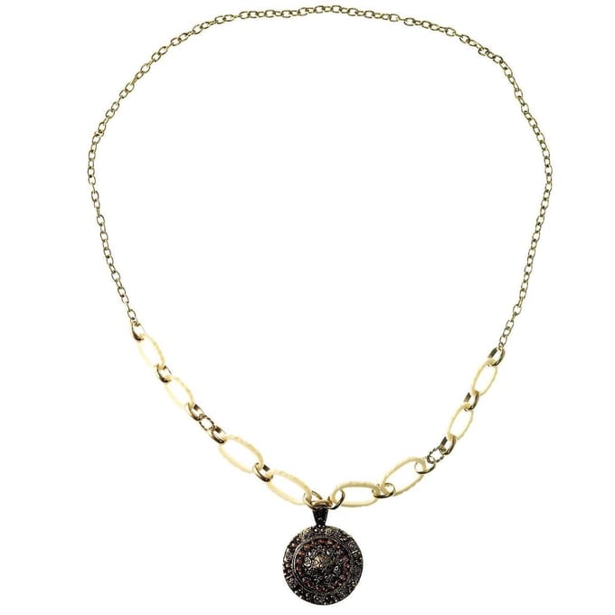Behave Lange ketting goud kleur met hanger 85 cm