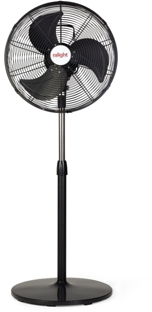 Staande ventilator ø45cm 45W met afstandsbediening zwart