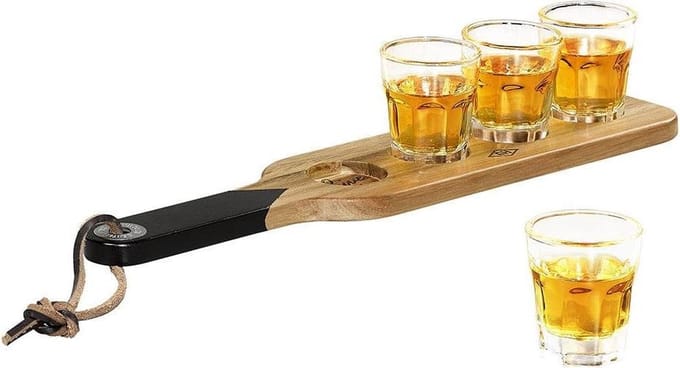 Gentlemen's Hardware Serveerplank Met Shotglazen Hout 5-delig